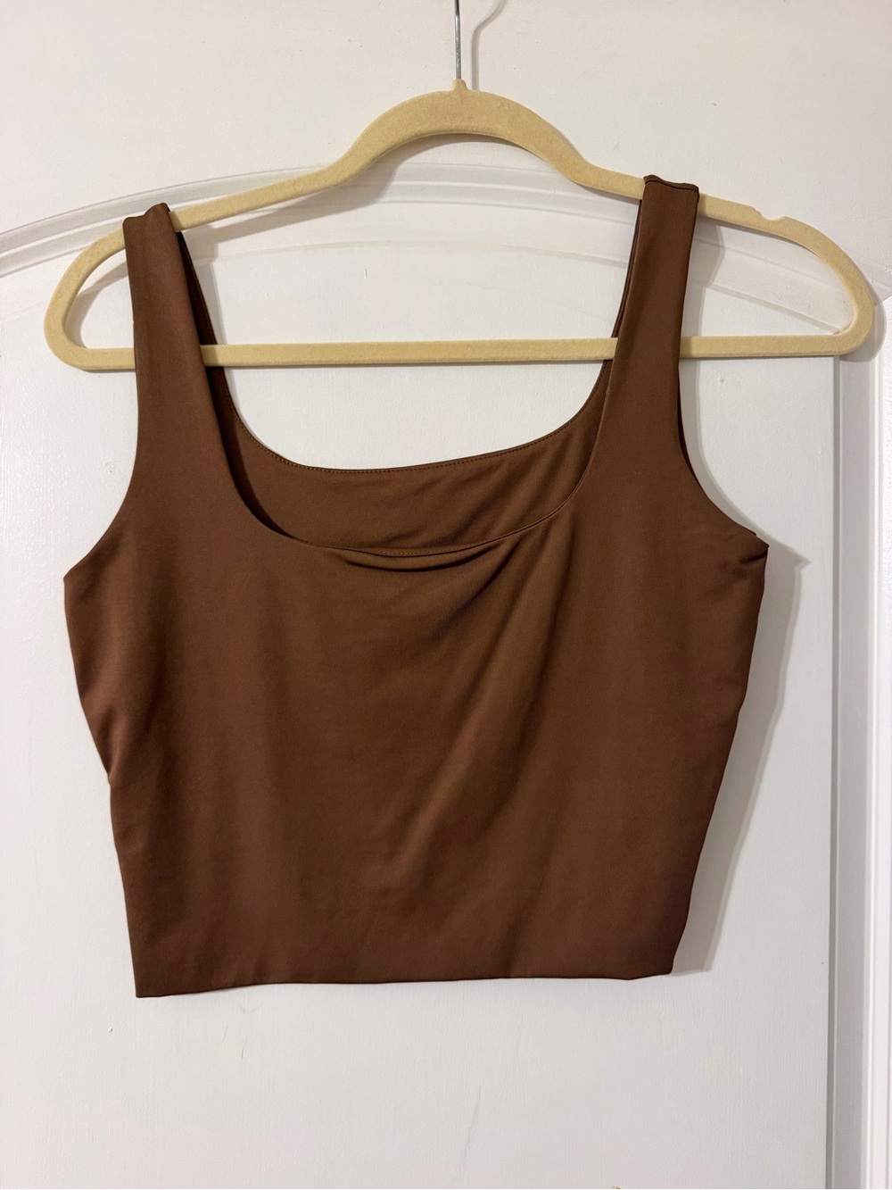 Amazon Brown Scoop Neck Crop Top